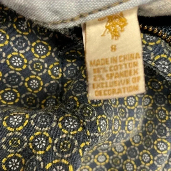U.S. Polo Assn Printed Stretch Straight Leg Pants Size 8 - Picture 5 of 10